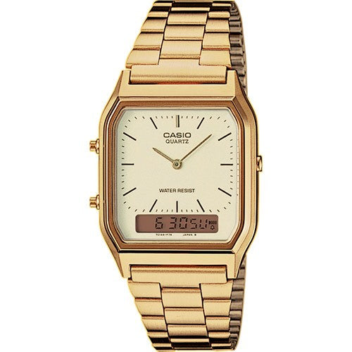 Casio Ana Digi PVD Gold