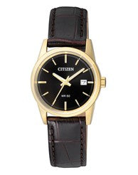 Citizen Dau Leder Analog Quart