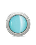 Endless Aqua Blue Love Dome Silver