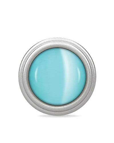 Endless Aqua Blue Love Dome Silver