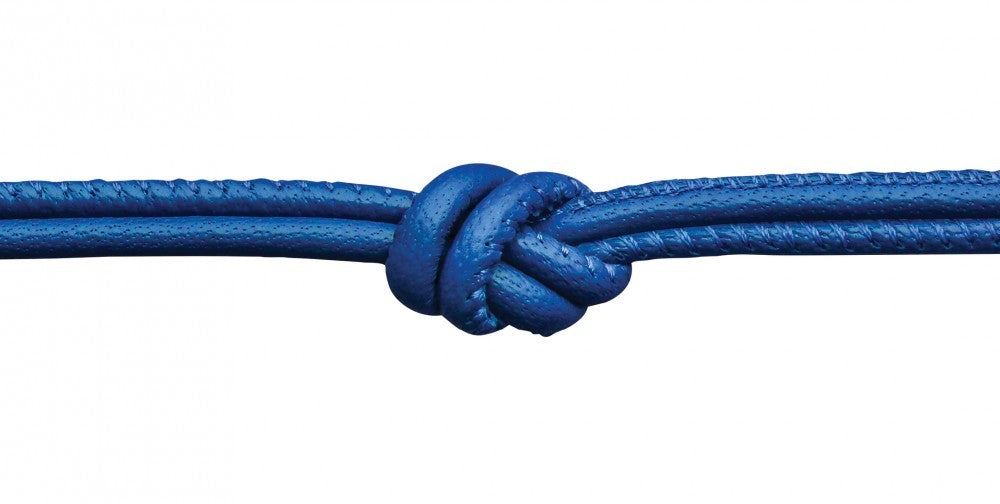 Endless blue leather necklace