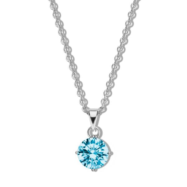 Kesef Collier CZ 5mm blau