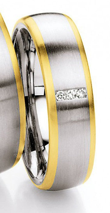Collection Ruesch Trauring 3x0,01ct W/SI