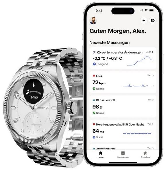 Scanwatch Nova Brilliant 39mm - Titanium silver