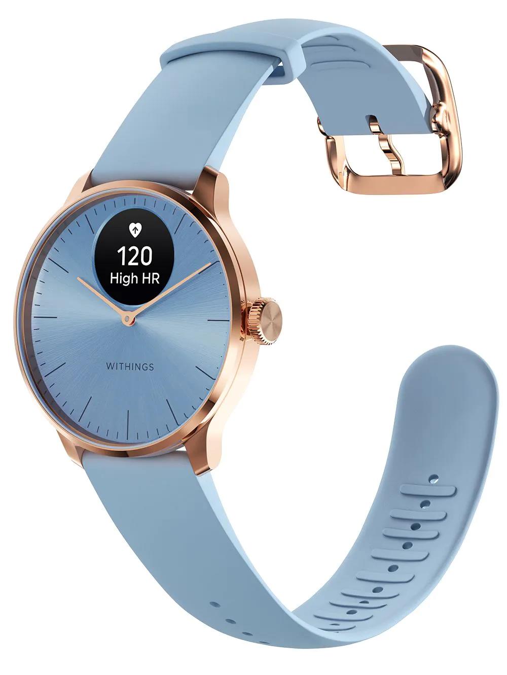 Withings Scanwatch Light - 37mm ros‚ light blue