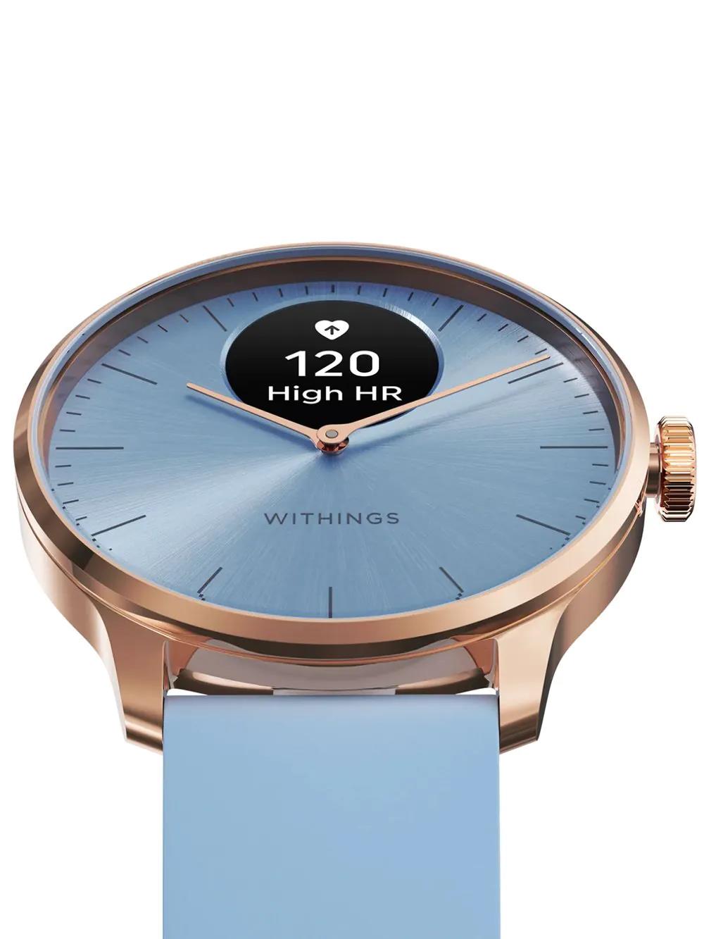 Withings Scanwatch Light - 37mm ros‚ light blue