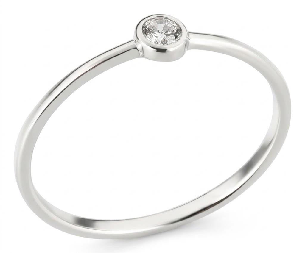 Mabro Verlobungsring 925/- Silber rhodiniert Zirkonia