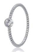 Mabro Verlobungsring 925/- Silber rhodiniert Zirkonia